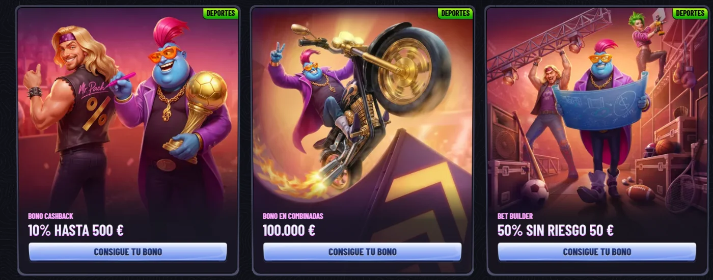 MrPacho Casino Promociones Deportivas MrPacho Casino promociones para apuestas deportivas con cashback y bet builder